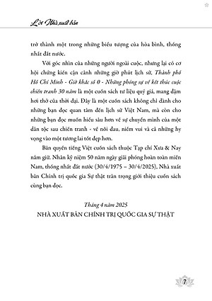 Thành phố Hồ Chí Minh giờ khắc số 0. Những phóng sự về kết thúc cuộc chiến tranh 30 năm - bản in 2025