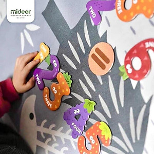 Đồ chơi giáo dục – Bộ chữ cái / Bộ chữ số nam châm hình con vật, trái cây, rau củ - chính hãng MIDEER