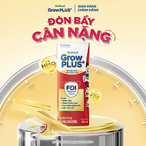 Thùng Sữa Bột Pha Sẵn GrowPLUS+ Suy Dinh Dưỡng (Đỏ) - Tăng Cân, Tăng Chiều Cao (48 Hộp x 180ml)