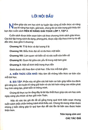 Rèn Kĩ Năng Giải Toán Lớp 7 - Tập 2