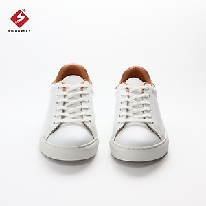 Giày Sneaker da bò màu trắng SIGOURNEY giày thể thao nam TT-001 bảo hành 18 tháng