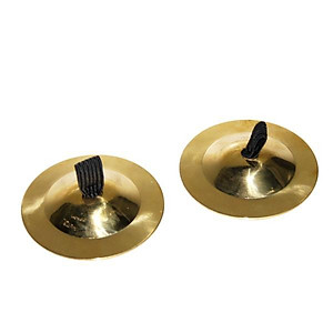 2 Pairs (4pcs) Gold Finger Cymbals Zills Belly Dance Dancer