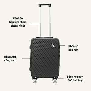 Vali Du Lịch LUG SATACO S20/S24/S28 MD24185 Nhựa ABS Hạn Chế Trầy Xước, Khóa Số Bảo Mật An Toàn