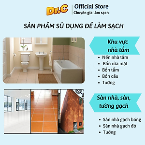 Làm sạch sàn gạch, thiết bị men sứ Dr.C CHÍNH HÃNG (chai lớn 5L tiết kiệm)