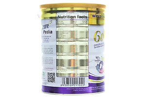 Sữa bột Wincofood Goldcare Pedia : dành cho trẻ biếng ăn, chậm lớn, sản phẩm phù hợp với trẻ từ 1 tuổi trở lên, bổ sung FOS giúp trẻ ăn ngon miệng, DHA , Taurine, Omega giúp phát triển trí não