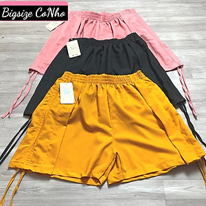 Quần short nữ bigsize chất vải mango bảng lưng chun có độ co giản thoai mái Q9