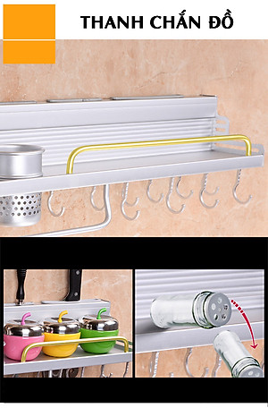 Kệ Đựng Gia Vị Nhà Bếp Tiện Lợi, Giá Treo Dụng Cụ Nhà Bếp Gắn Tường, Kệ Đựng Đồ Nhà Tắm Đa Năng, Tiện Dụng, Không Cần Khoan – MH3112