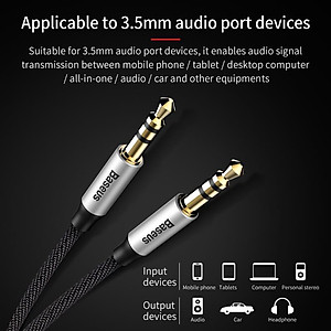 Dây cáp âm thanh AUX Audio 3.5mm Baseus M30 100cm - hàng chính hãng
