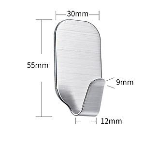 Combo 8 móc treo đồ inox 304 dán tường tiện dụng Hobby home decor 3055