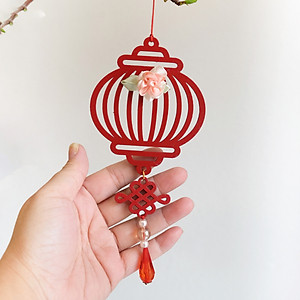 Bộ 5 dây treo trang trí tết, phụ kiện handmade trang trí cây mai, đào - Nguyệt Hoa Đăng - 5NHDD