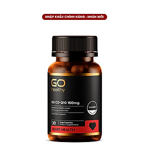 Bộ Sản Phẩm 3 Hộp Viên Uống Bổ Tim New Zealand Go Co Q10 160mg 30 Viên | Giảm Lão Hóa Tim Mạch; Giúp Cơ Thể Khỏe Mạnh - Nhập Khẩu Chính Hãng
