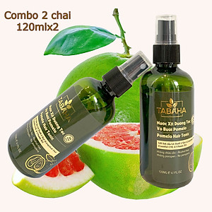 Combo 2 Chai xịt tinh dầu bưởi kích mọc tóc, giảm rụng tóc Pomelo Tabaha 120ml cho tóc dày và dài hơn gấp 2 đến 3 lần