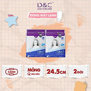 Combo 2 Băng vệ sinh thảo dược Glamiss Cool ban ngày 24cm siêu mát siêu khô thoáng