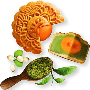 Tặng lồng đèn giấy - Hộp 4 bánh trung thu Kinh Đô "Thưởng Trà Ngắm Trăng" (4 bánh x 210g)