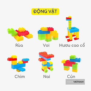 Đồ Chơi Xếp Hình Sáng Tạo 124 Chi Tiết Giúp Trẻ Phát Triển Trí Tuệ