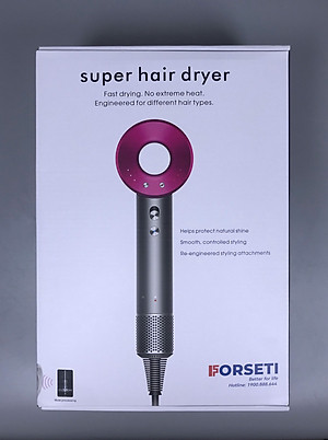 Máy sấy tóc Forseti FHD-688 Super Hair Dryer - Không cánh quạt - Ít tiếng ồn - Sấy nóng lạnh ion - Tạo kiểu nhanh - Hàng chính hãng