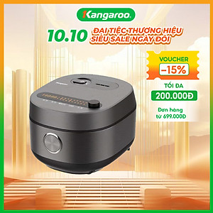 Nồi cơm điện cao tần Kangaroo model KG18RIH2, dung tích 1.8L, công suất 1300W, công nghệ gia nhiệt IH, cho nhiệt tỏa đều, nhanh  - Hàng chính hãng