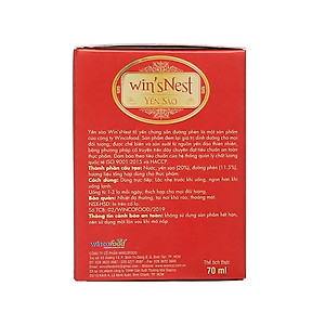 Combo 10 lọ Yến sào cao cấp win'sNest tổ yến chưng sẵn đường phèn 20% (70 ml/ lọ)