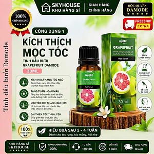 Tinh chất dưỡng tóc thảo dược thiên nhiên chiết xuất bưởi GRAPEFRUIT DAMODE chai 30ml tinh chất mọc tóc chính hãng