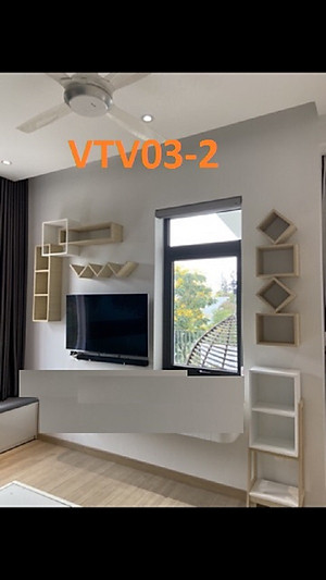 Bộ Kệ Ti Vi Treo Tường Trang Trí - Nội Thất Lắp Ráp