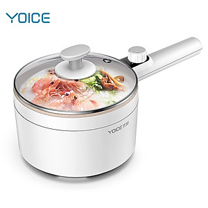 Nồi lẩu điện mini YOICE đa năng công suất 500W, 2 lớp chống bỏng bảo vệ đôi tay của bạn - YDZG1002 - HÀNG CHÍNH HÃNG