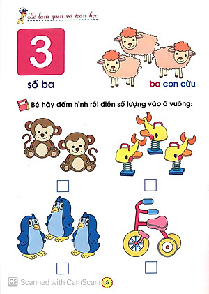 Chuẩn Bị Cho Bé Vào Lớp 1 - Bé Làm Quen Với Toán Học (Quyển 3) (Tái Bản 2020)