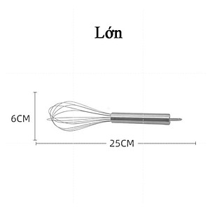 Dụng Cụ Đánh Trứng Cầm Tay- Phới Lồng  Làm Bánh Khuấy Bột Bằng Inox- Hàng Loại 1 - Chính Hãng MINIIN