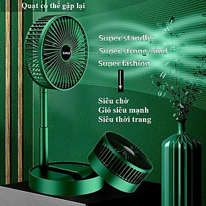 Quạt Mini Tích Điện Để Bàn Super Fan Gấp Gọn Tiện Dụng 3 Cấp Độ Sạc Usb