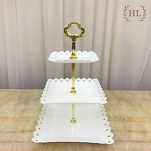 KHAY 3 TẦNG ĐỂ HOA QUẢ, BÁNH KẸO SIZE TO