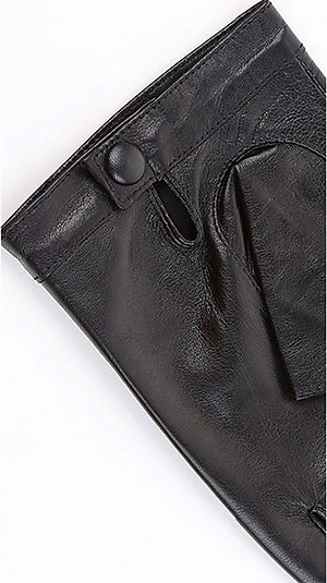 Găng tay nam hở ngón BHY5293 Găng tay phượt, da cừu thật. thoái mái lái xe.