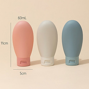 Set 3 chiết mỹ phẩm, dầu gội, sữa tắm mang đi du lịch siêu tiện lợi tặng kèm túi zip