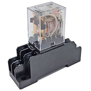 Rơle Trung gian + Đế  220V loại 8 chân 5A và 14 chân 3A