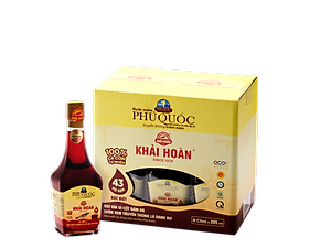 Đặc Sản Phú Quốc - Hộp 6 Chai Thủy Tinh Nước Mắm Phú Quốc Khải Hoàn 43 Độ Đạm (215Ml/ Chai) - Ocop 5 Sao