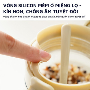 Set 3 hũ (lọ) đựng gia vị kèm khay DandiHome 250ml thủy tinh cao cấp tặng muỗng