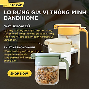 Lọ đựng gia vị, hũ đựng gia vị thủy tinh và nhựa PP DandiHome sang trọng, bền, đẹp, tiện lợi