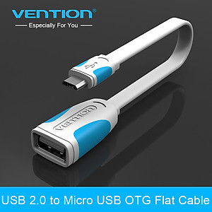 Cáp USB OTG Vention dài 25cm kết nối điện thoại, máy tính bảng với các thiết bị như chuột, bàn phím, USB... - Hàng chính hãng