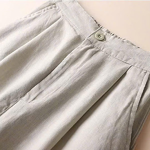 Quần ống rộng nữ, chất liệu Đũi Xước, mềm mịn, dày dặn, mặc mát, quần kiểu nữ form rộng rãi, thoải mái Nesa Shop QT10