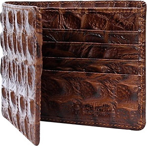 Ví Nam Vân Cá Sấu Huy Hoàng HT2118 (12.5 x 10 cm) - Nâu