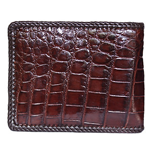Ví nam da cá sấu đan viền bụng nhiều màu HJ92254-2711-2712-2713-2715 