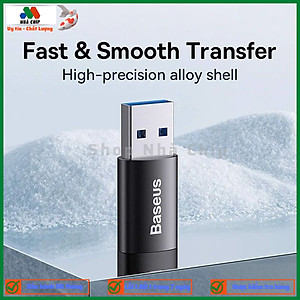 Đầu Chuyển USB Sang Type C tốc độ cao Baseus Ingenuity Series Mini OTG Gen2 (USB-A 3.1 Full Size to Type C, 10Gbps High speed OTG, PD Fast charge Support)- Hàng chính hãng