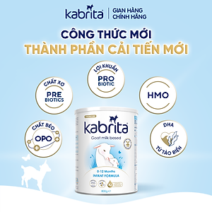 [Phiên bản mới] Combo 2 lon Sữa dê Kabrita số 1 cho trẻ từ 0 -12 tháng - Lon 800g