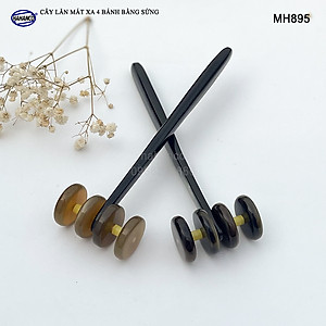 Cây lăn 4 bánh mát xa bằng sừng - lăn mặt giúp làm mịn da & lưu thông khí huyết- MH895