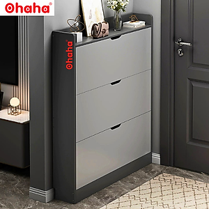 [Kèm Ảnh Thực Tế - Miễn phí vận chuyển & Lắp đặt] Tủ giày thông minh siêu mỏng cao cấp Ohaha - TGCC025