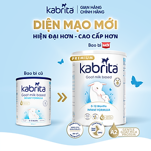 [Phiên bản mới] Combo 2 lon Sữa dê Kabrita số 1 cho trẻ từ 0 -12 tháng - Lon 800g