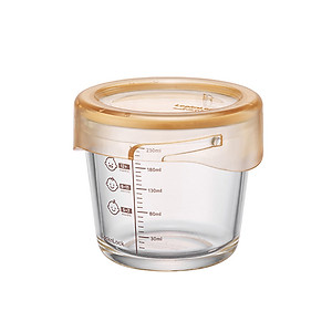 Bộ 3 hộp thủy tinh đựng thực phẩm cho bé LocknLock Baby Food container LLG542S3IVY - 280ml, Nắp vặn chống tràn, chất liệu không BPA an toàn cho trẻ em, có vạch chia - Hàng chính hãng