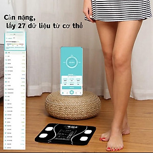 Cân Sức Khoẻ Điện Tử Đo Lượng Mỡ Thừa Cơ Thể Cân Điện Tử Sạc USB Kết Nối Bluetooth Phân Tích Chỉ Số Cơ Thể Hiển Thị Nhiệt Đọ Phòng Cân Sức Khoẻ Gia Đình - Giao Màu Ngẫu Nhiên