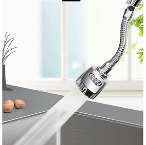 Đầu gắn vòi nước rửa chén KG16, xoay 360 tăng áp tiết kiệm nước phù hợp được tất cả các vòi, chất liệu inox