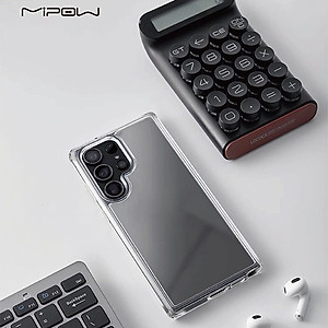 Ốp lưng trong suốt chống ố vàng cho Samsung Galaxy S25 Ultra, Mipow Tempered Transparent (Bayer Germany)_ Hàng Chính Hãng