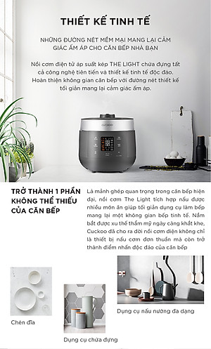 Nồi cơm điện tử áp suất kép Cuckoo 1.08L CRP-ST0610FG - Lòng nồi phủ men Xwall độc quyền - Bảng điều khiển thông minh - Nhiều chế độ nấu ăn - Sản xuất tại Hàn- Hàng chính hãng Cuckoovina Quốc- Chính hàng Cuckoovina