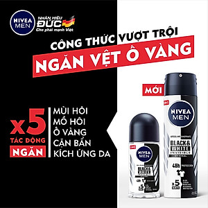 Lăn Khử Mùi Nam Black & White Nivea 50ml - 82245